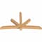 Ekena Millwork Alberta Smooth Timber Gable Bracket, Western Red Cedar, 96"W x 56"H x 5 1/2"D x 5 1/2"F, 14/12 Pitch GBW096X56X0606ALB00SWR - alternate 3